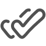 Checkmark logo on black background